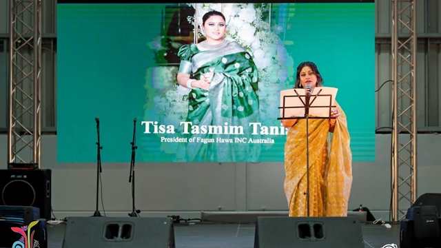 ছবিঃ ফাগুন হাওয়া ইনক-এর সভাপতি তিশা তানিয়া।